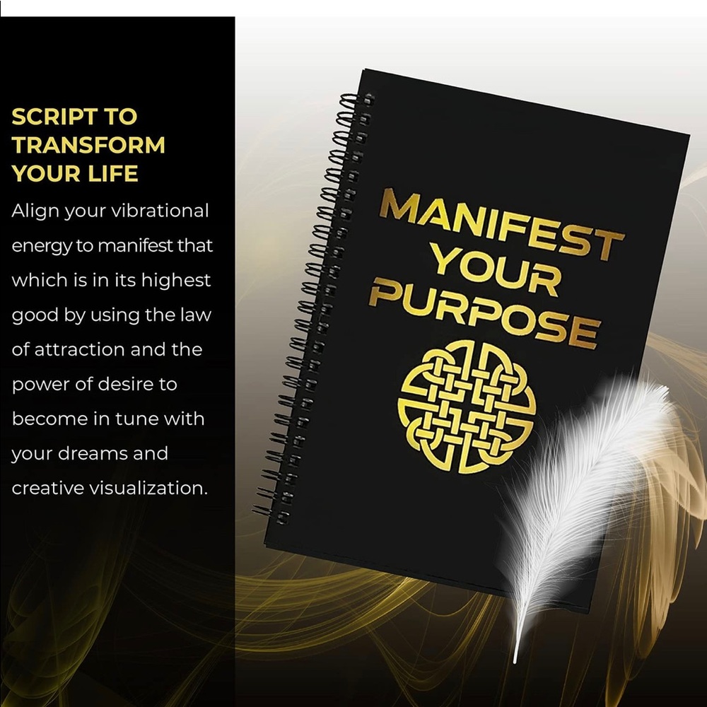 Manifest Your Purpose Inspirational Writing Journal Hardcover Blank Ruled Pages